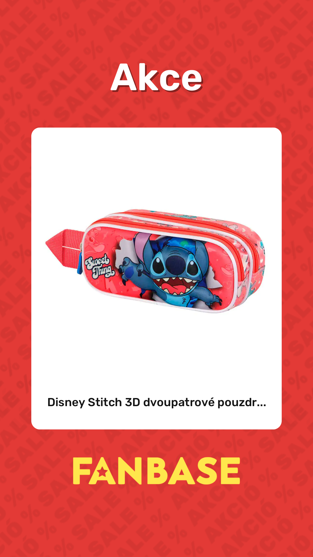 Akce: Disney Stitch 3D dvoupatrové pouzdr...