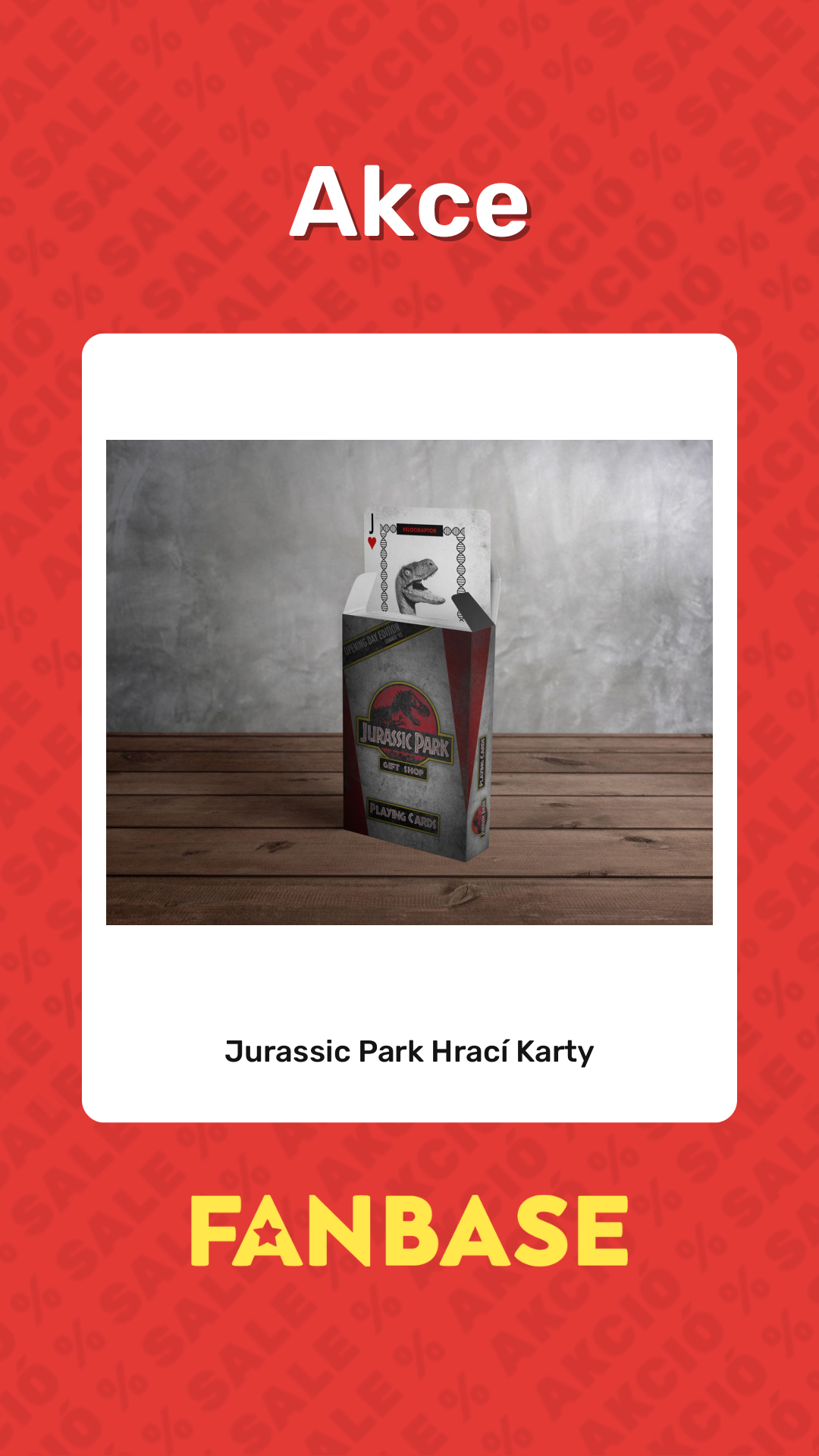 Akce: Jurassic Park Hrací Karty