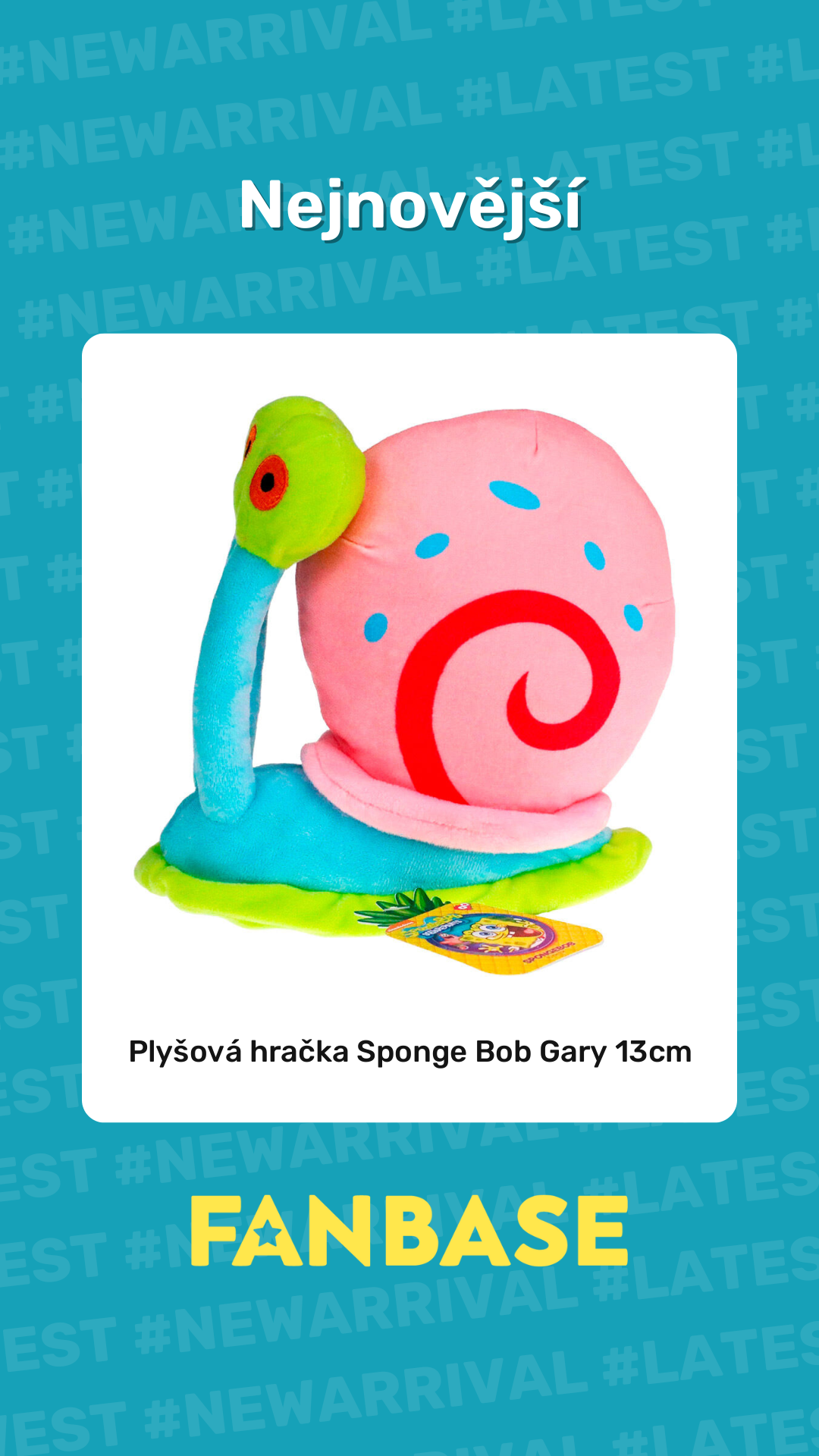 Nejnovejsi produkt: Plyšová hračka Sponge Bob Gary 13cm