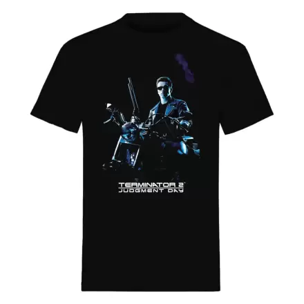 The Terminator Tričko Bike Pose Black fotografii produktu