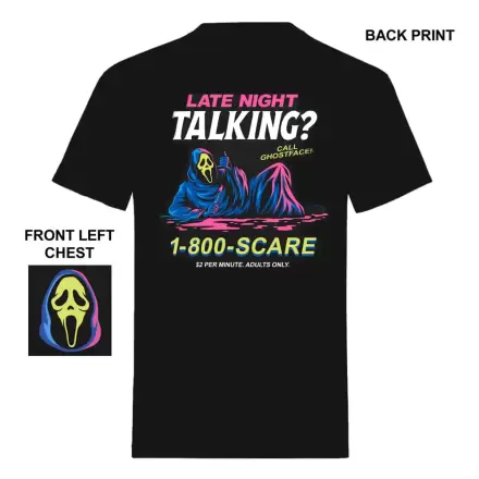Scream T-Shirt Ghost Face Late Night Talking fotografii produktu