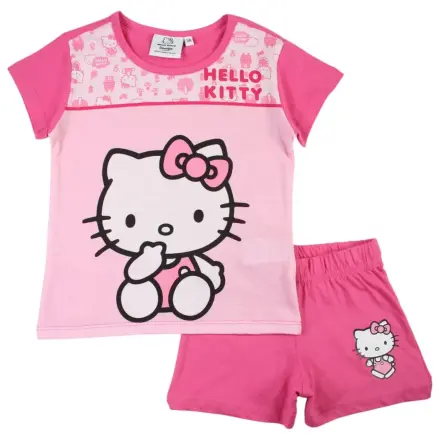 Hello Kitty Cutie Pink dětské krátké pyžamo fotografii produktu