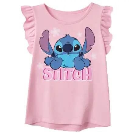 Stitch Tiny Smile Světle růžové dětské tričko s krátkým rukávem fotografii produktu