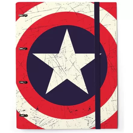 Captain America Marvel čtyřkroužkový pořadač s gumičkou fotografii produktu