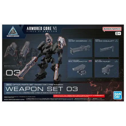 Armored Core VI Fires of Rubicon Zbraň 03 Sada doplňkových dílů Modelová stavebnice 30MM fotografii produktu