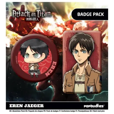 Attack on Titan Odznaky 2 balení Eren Jaeger fotografii produktu
