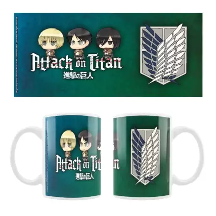 Attack on Titan Keramický hrnek Eren, Mikasa & Armin Chibi Style termékfotója