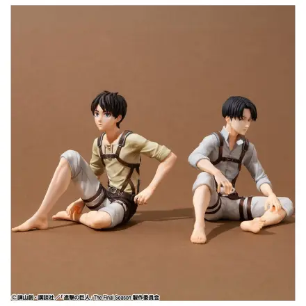 Attack on Titan G.E.M. Series PVC figurky, 2-balení Eren Yeager & Squad Captain Levi Palm Size fotografii produktu