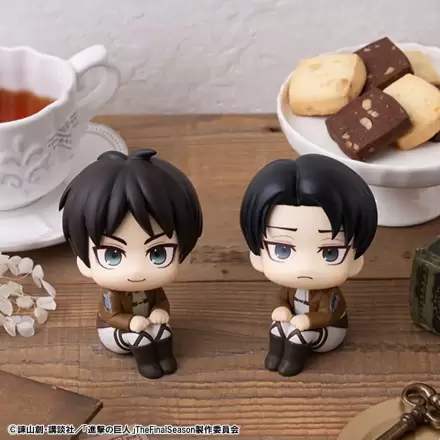 Attack on Titan Look Up PVC Soška Eren Jaeger & Levi Set (s dárkem) 11 cm fotografii produktu