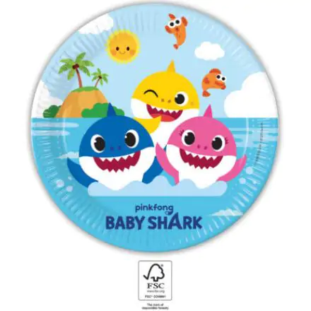Baby Shark Next Generation papírové talíře 8 ks 23 cm FSC fotografii produktu