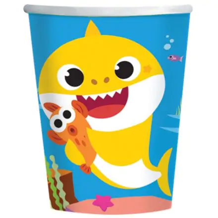 Baby Shark Papírové kelímky 8 ks 250 ml fotografii produktu