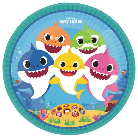 Baby Shark papírové talíře 8 ks 23 cm fotografii produktu