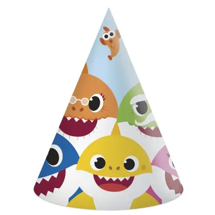 Baby Shark Party klobouk, kuželový klobouk 6 ks fotografii produktu