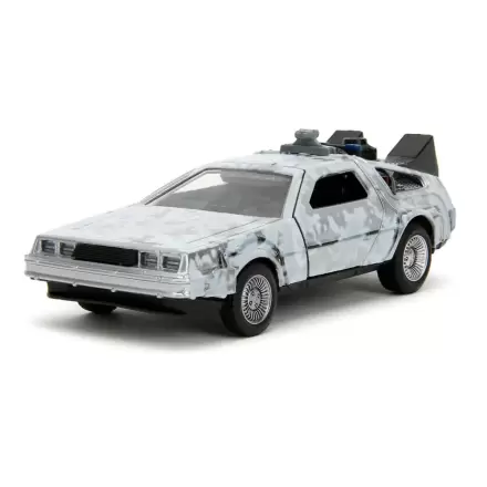 Back to the Future Hollywood Rides Diecast Model 1/32 DeLorean Time Machine Frost - Kovový model termékfotója