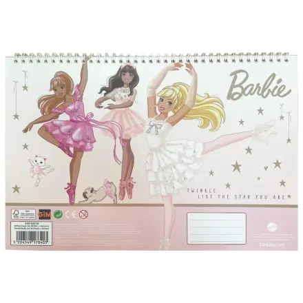 Barbie Ballerina A4 Spirální skicák 40 listů s nálepkami fotografii produktu