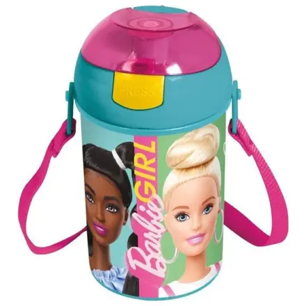 Barbie Happy Thoughts plastová láhev s brčkem s háčkem 450 ml fotografii produktu