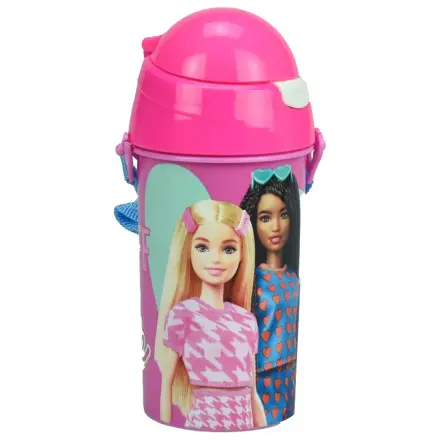 Barbie Happy Thoughts Plastová láhev se slámkou a háčkem 500 ml fotografii produktu
