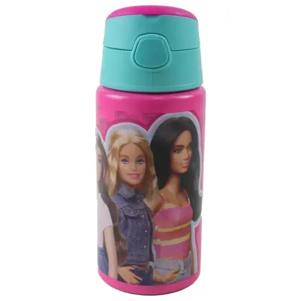 Barbie Love Hliníková láhev na vodu s brčkem a háčkem 500 ml fotografii produktu