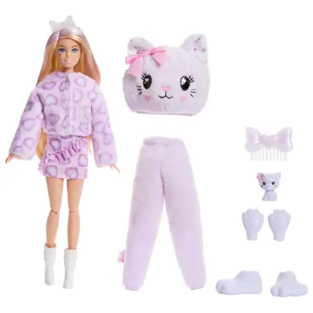 Barbie Sweet Ties Cutie Reveal panenka šeříkové koťátko fotografii produktu