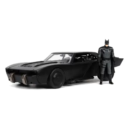 Batman 2022 Hollywood Rides Diecast Model 1/24 2022 Batmobil s figurkou termékfotója