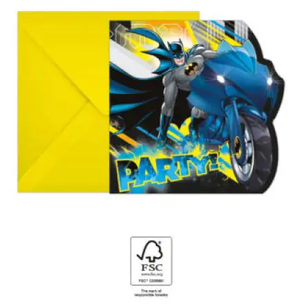 Batman Rogue Rage Party pozvánka 6 ks FSC fotografii produktu