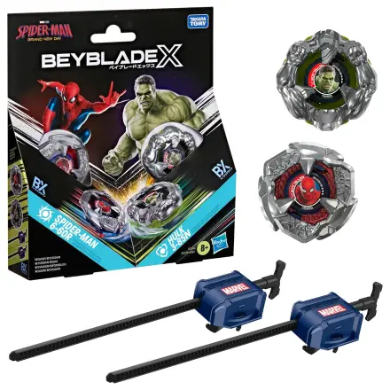 Beyblade X Spider-Man 6-60R a Hulk 3-85N fotografii produktu