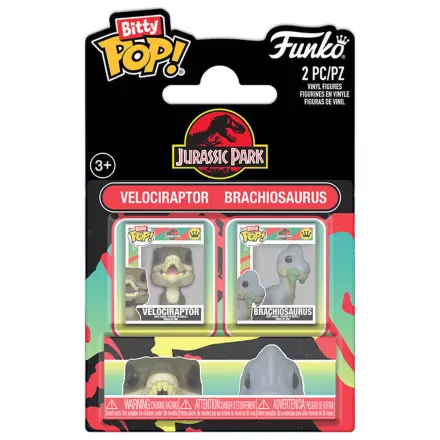 Bitty Funko POP balení 2 figurek Jurassic Park Velociraptor & Brachiosaurus fotografii produktu