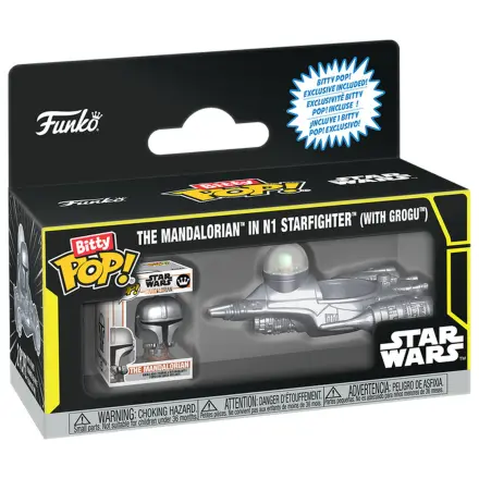 Bitty Funko POP figurka Ride Star Wars The Mandalorian In N1 Starfighter With Grogu fotografii produktu