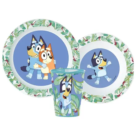 Bluey tropická jídelní sada, sada z mikroplastů, se 260 ml sklenicí fotografii produktu