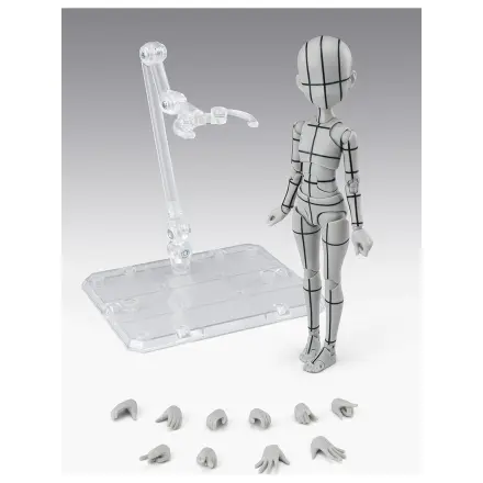 Body Series Body-Chan- Ken Sugimori Edition Wireframe Gray Color Ver. S.H. Figuarts figurka 13cm fotografii produktu