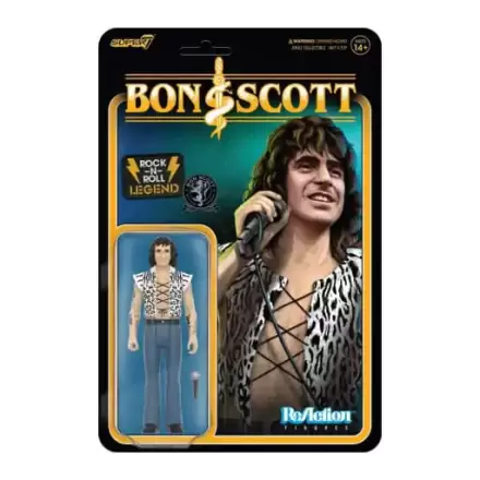 Bon Scott ReAction Akční figurka Vlna 02 Bon Scott (Leopardí potisk) 10 cm termékfotója