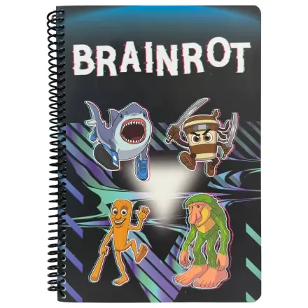 Brainrot Dark B/5 Linkovaný spirálový sešit, 70 listů fotografii produktu