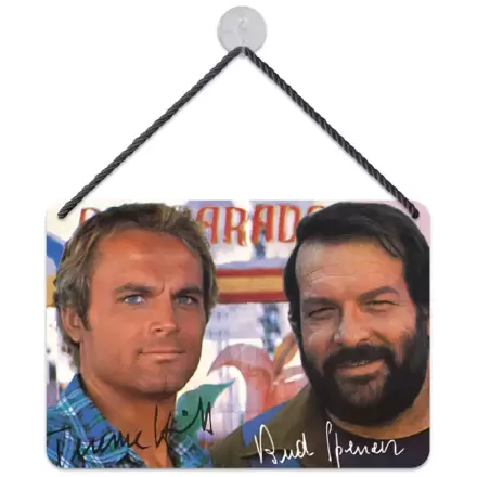 Bud Spencer & Terence Hill plechová cedule Autogram 16,5 x 11,5 cm termékfotója