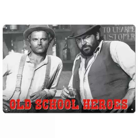 Bud Spencer & Terence Hill Plechová cedule Old School Heroes 20 x 30 cm termékfotója