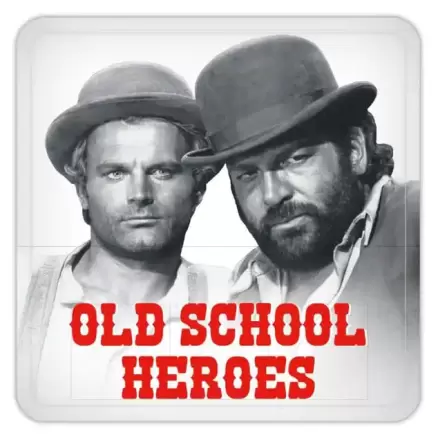 Bud Spencer & Terence Hill Tin coasters Old School Heroes 10 x 10 cm - Plechové podtácky fotografii produktu