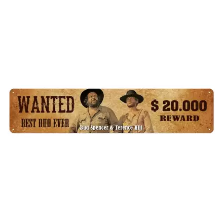 Bud Spencer & Terence Hill Plechová cedule Wanted 46 x 10 cm termékfotója