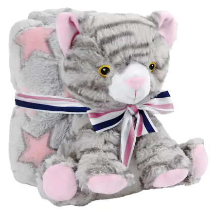Candy Cat měkká deka + plyšová hračka 22 cm fotografii produktu