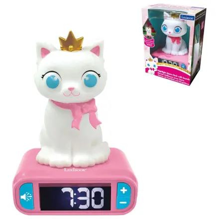 Cat 3D noční světlo s budíkem fotografii produktu