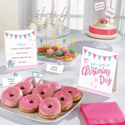 Sada 12 ks dekorace na křestní stůl fotografii produktu