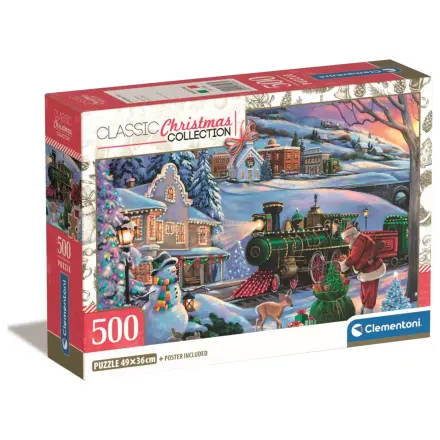 Christmas Train 500dílné kompaktní skládačky fotografii produktu