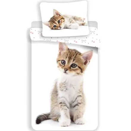 Povlečení s kočičím motivem sada 140x200 cm, 70x90 cm fotografii produktu