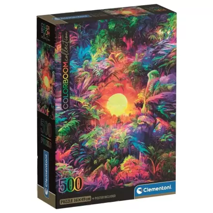 Color Boom Psychedelic Jungle Sunrise puzzle 500 dílků fotografii produktu