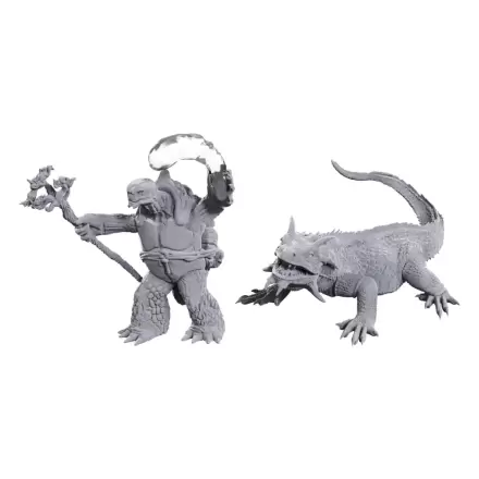 D&D Nolzur's Marvelous Miniatures nenabarvené miniatury Tortle Druid & Wild Shape Giant Lizard fotografii produktu
