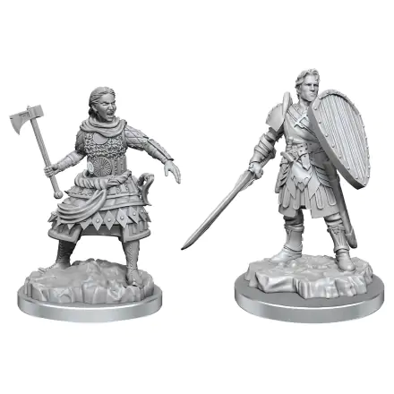 D&D Nolzur's Marvelous Miniatures Nenabarvené miniatury 2-Pack Lidští bojovníci fotografii produktu