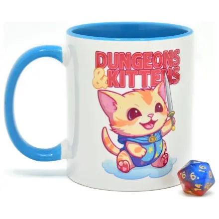 Dungeons & Kittens dárková sada hrnek & kostky D20 fotografii produktu