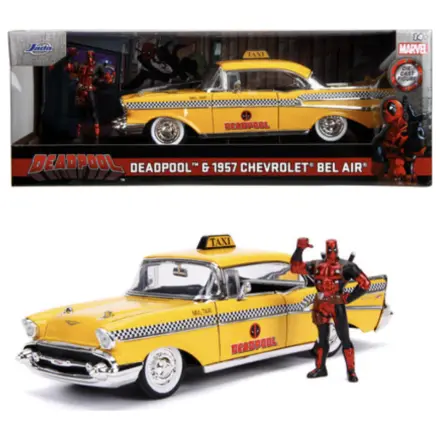Deadpool 1957 Chevy Bel Air 1:24 model auta + figurka Deadpool 1:24 fotografii produktu