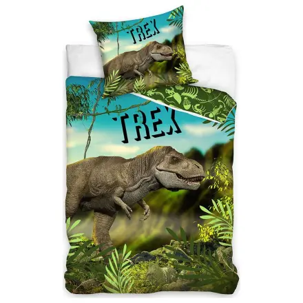 Dinosaur T-Rex Zelený povlak na přikrývku fotografii produktu