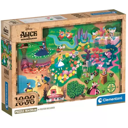 Disney Alice in Wonderland Mapa puzzle 1000ks termékfotója