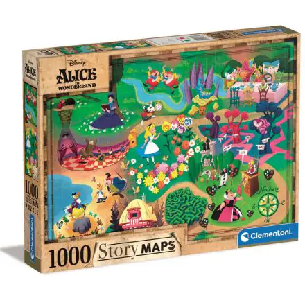 Disney Story Maps skládačka Alice in Wonderland (1000 dílků) termékfotója