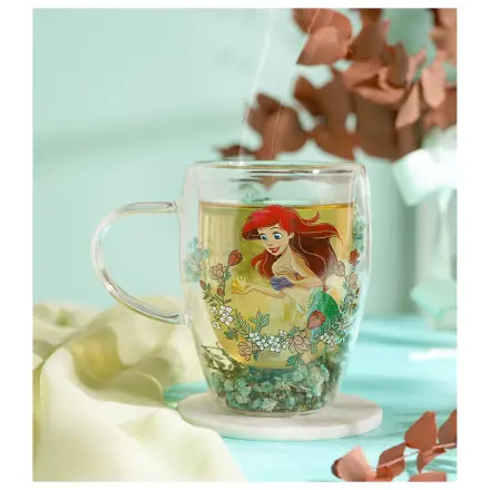 Disney Princess Ariel květinový dekorativní skleněný hrnek 300 ml fotografii produktu